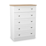 Marlowe 5 Drawer Chest White Oak from Roseland Furniture