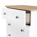 Marlowe 5 Drawer Chest White Oak from Roseland Furniture