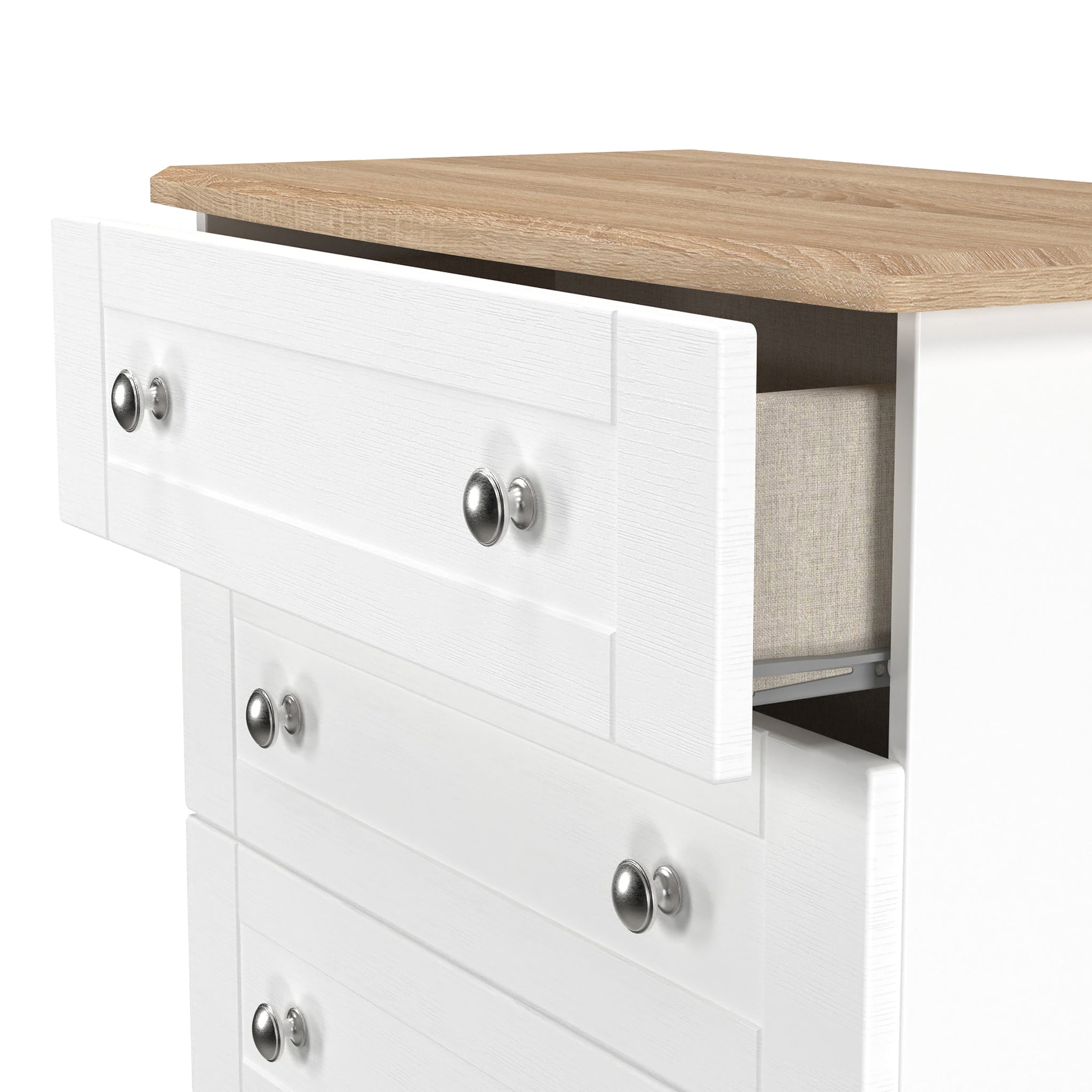 Marlowe 5 Drawer Chest White Oak from Roseland Furniture