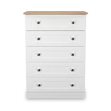 Marlowe 5 Drawer Chest White Oak from Roseland Furniture