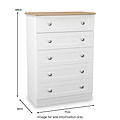 Marlowe 5 Drawer Chest White Oak from Roseland Furniture