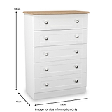 Marlowe 5 Drawer Chest White Oak from Roseland Furniture