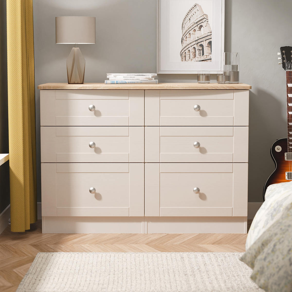 Marlowe 6 Drawer Chest Cashmere Oak from Roseland Furniture