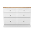 Marlowe 6 Drawer Chest White Oak from Roseland Furniture