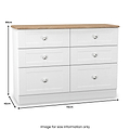 Marlowe 6 Drawer Chest White Oak from Roseland Furniture