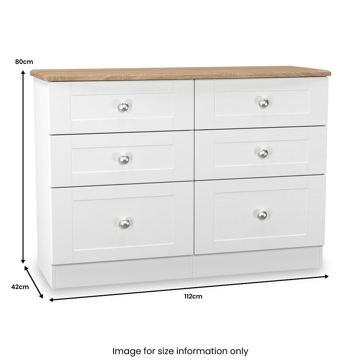 Marlowe 6 Drawer Chest White Oak from Roseland Furniture