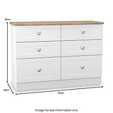Marlowe 6 Drawer Chest White Oak from Roseland Furniture