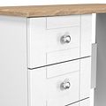 Marlowe 3 Drawer Dressing Table White Oak from Roseland Furniture