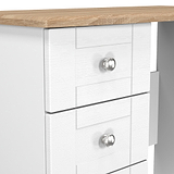 Marlowe 3 Drawer Dressing Table White Oak from Roseland Furniture