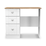 Marlowe 3 Drawer Dressing Table White Oak from Roseland Furniture