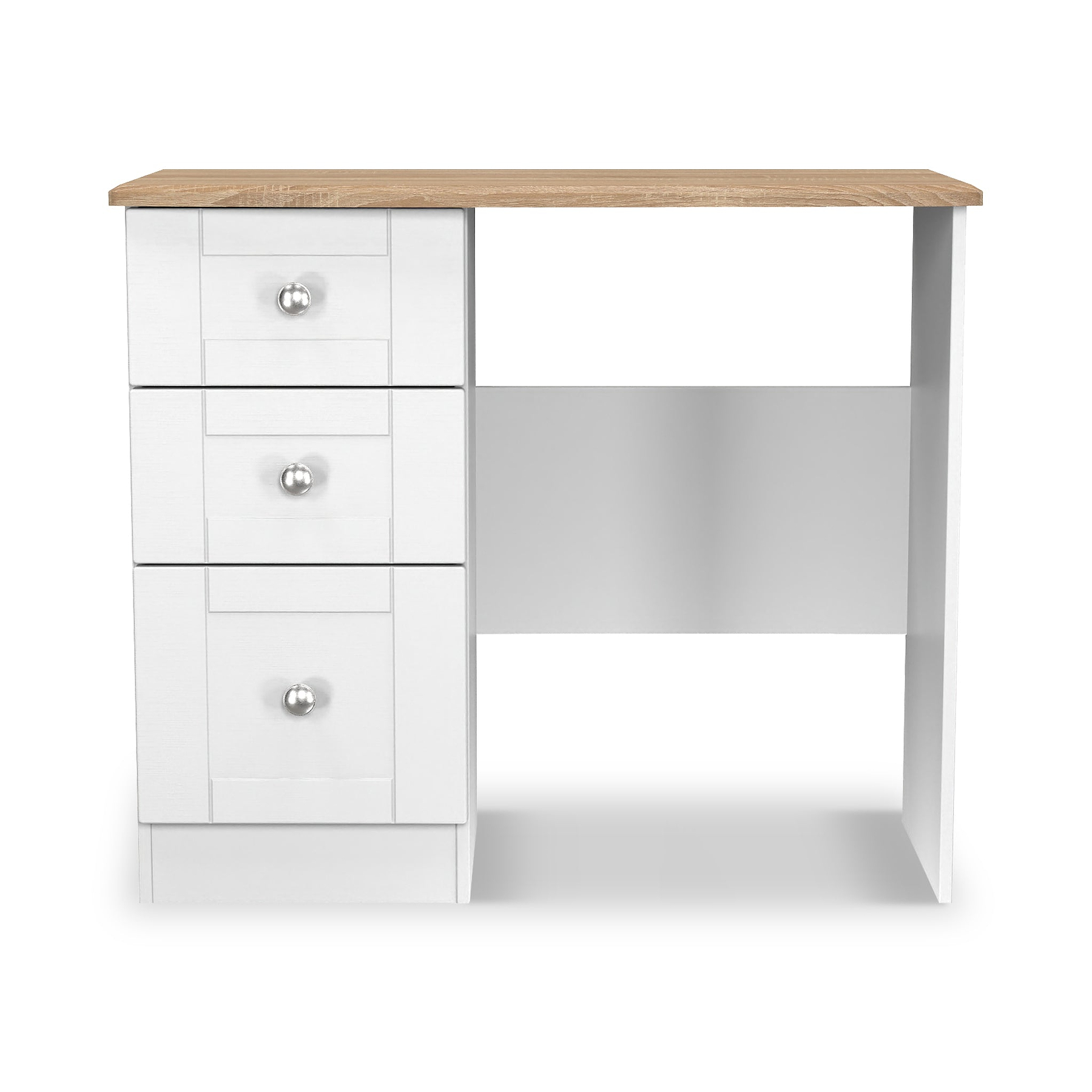 Marlowe 3 Drawer Dressing Table White Oak from Roseland Furniture