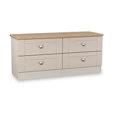 Marlowe 4 Drawer Low Storage Unit Cashmere Oak from Roseland Furniture