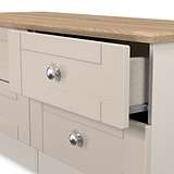 Marlowe 4 Drawer Low Storage Unit Cashmere Oak from Roseland Furniture