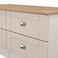 Marlowe 4 Drawer Low Storage Unit Cashmere Oak from Roseland Furniture