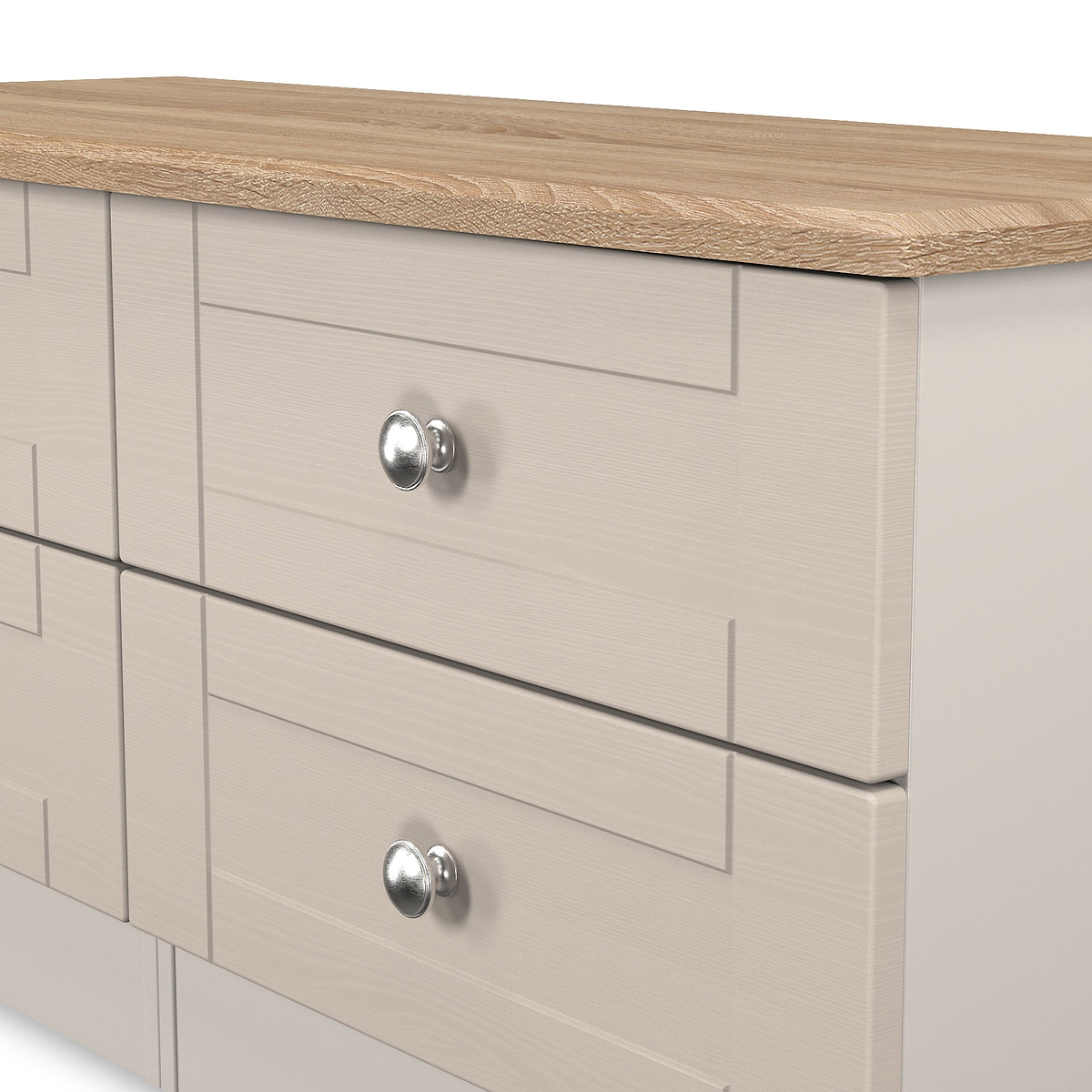 Marlowe 4 Drawer Low Storage Unit Cashmere Oak from Roseland Furniture