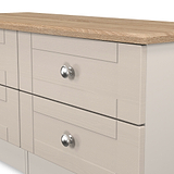 Marlowe 4 Drawer Low Storage Unit Cashmere Oak from Roseland Furniture