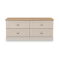 Marlowe 4 Drawer Low Storage Unit Cashmere Oak from Roseland Furniture
