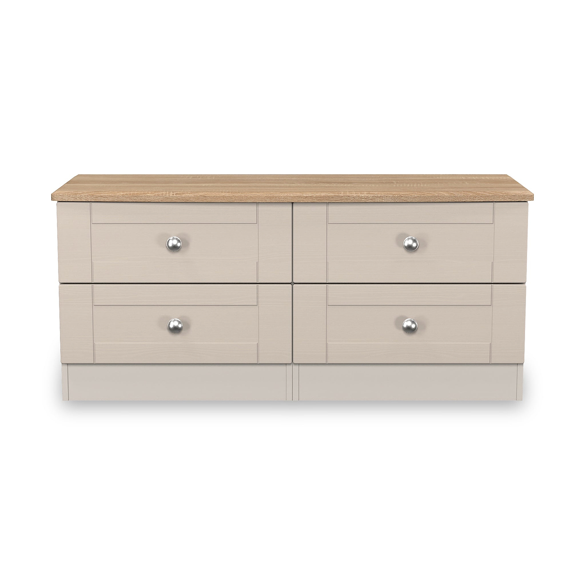 Marlowe 4 Drawer Low Storage Unit Cashmere Oak from Roseland Furniture