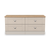 Marlowe 4 Drawer Low Storage Unit Cashmere Oak from Roseland Furniture