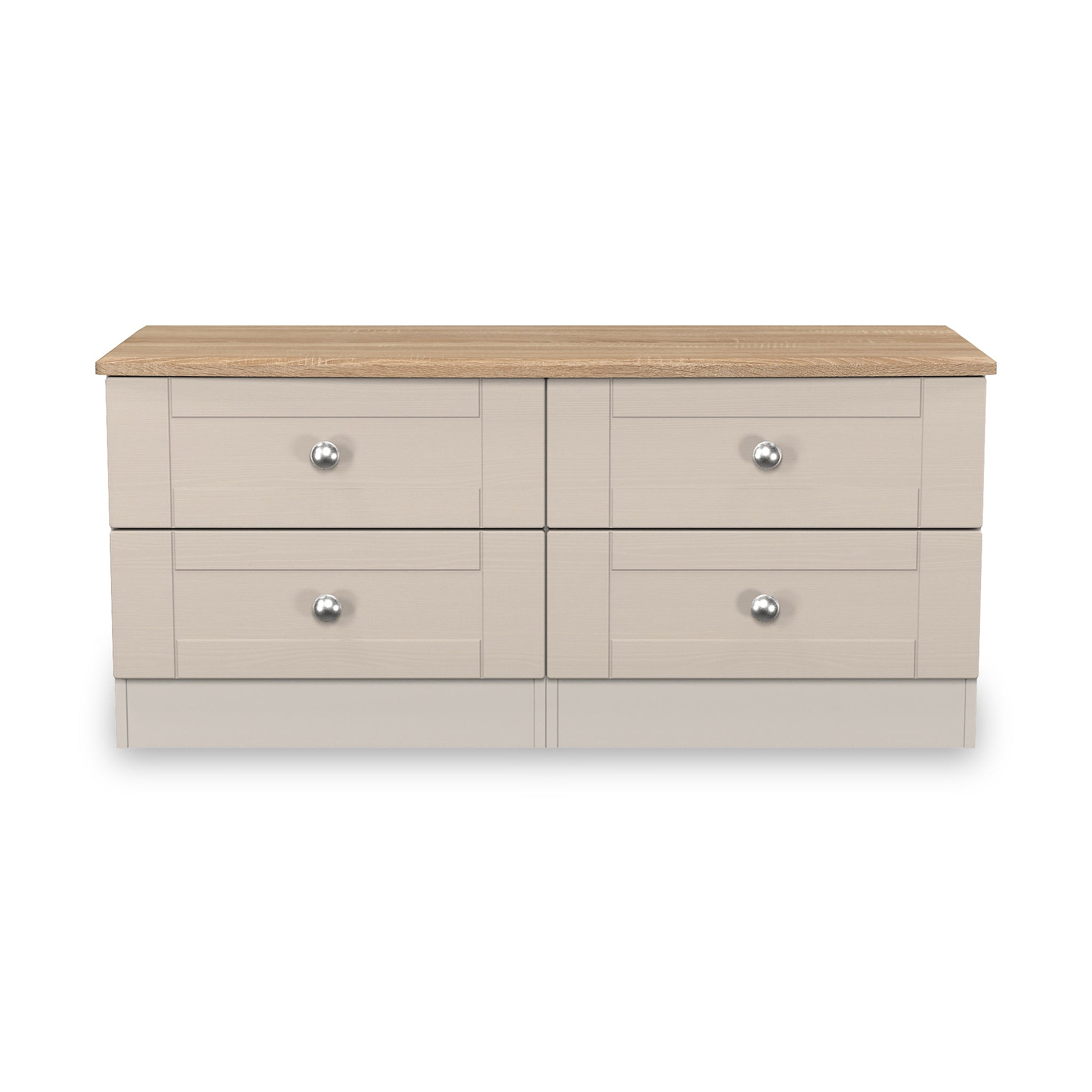 Marlowe 4 Drawer Low Storage Unit Cashmere Oak from Roseland Furniture