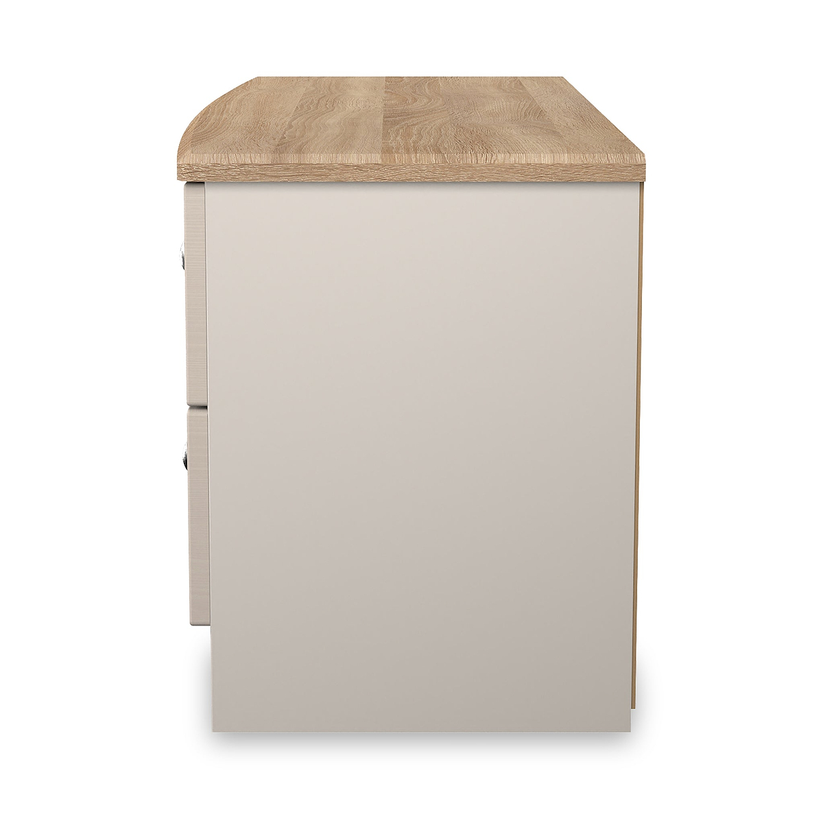 Marlowe 4 Drawer Low Storage Unit Cashmere Oak from Roseland Furniture