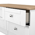 Marlowe 4 Drawer Low Storage Unit White Oak from Roseland Furniture