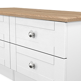 Marlowe 4 Drawer Low Storage Unit White Oak from Roseland Furniture