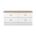 Marlowe 4 Drawer Low Storage Unit White Oak from Roseland Furniture
