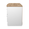 Marlowe 4 Drawer Low Storage Unit White Oak from Roseland Furniture