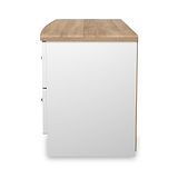 Marlowe 4 Drawer Low Storage Unit White Oak from Roseland Furniture