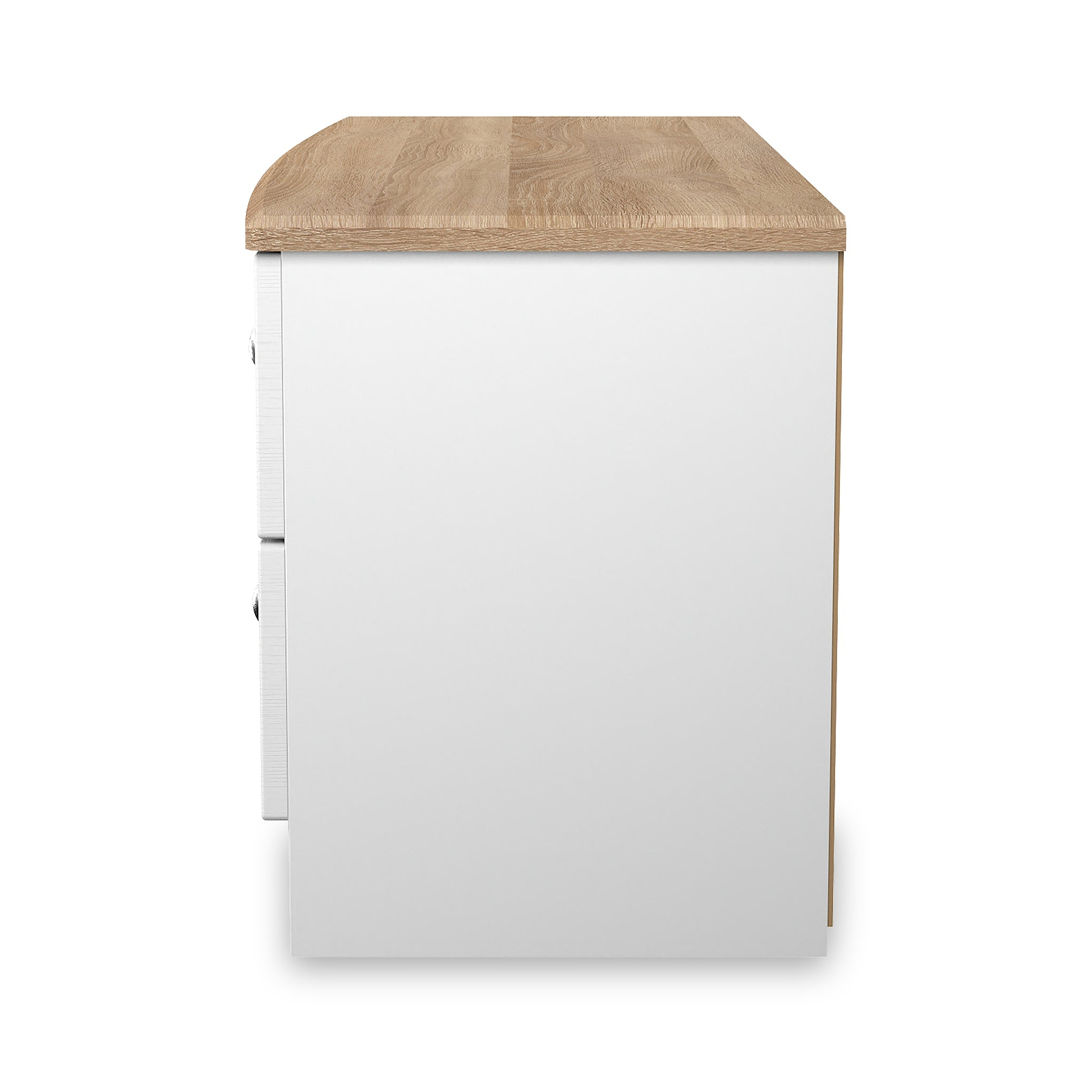 Marlowe 4 Drawer Low Storage Unit White Oak from Roseland Furniture