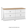 Marlowe 4 Drawer Low Storage Unit White Oak from Roseland Furniture