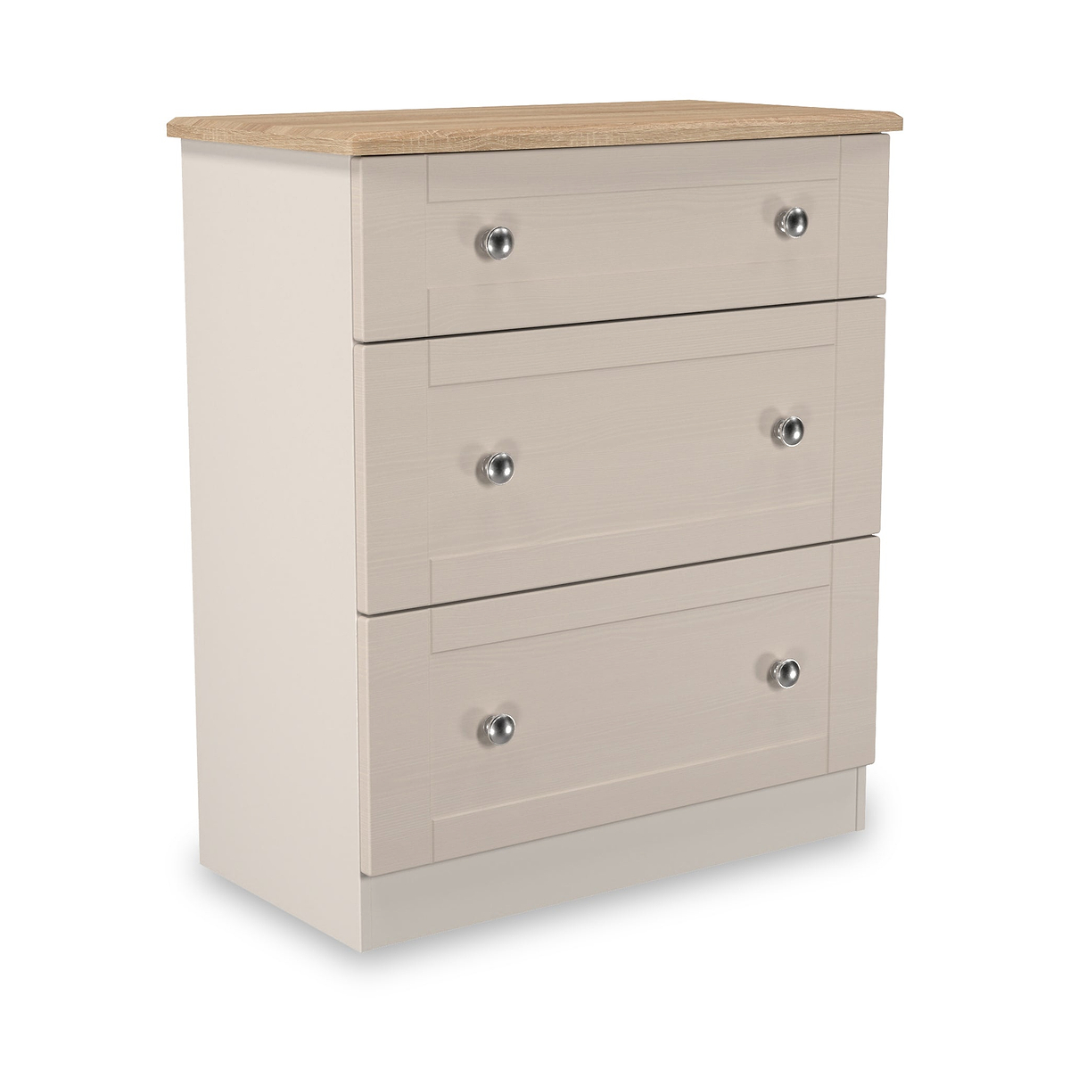 Marlowe 3 Drawer Deep Chest Cashmere Oak from Roseland Furniture