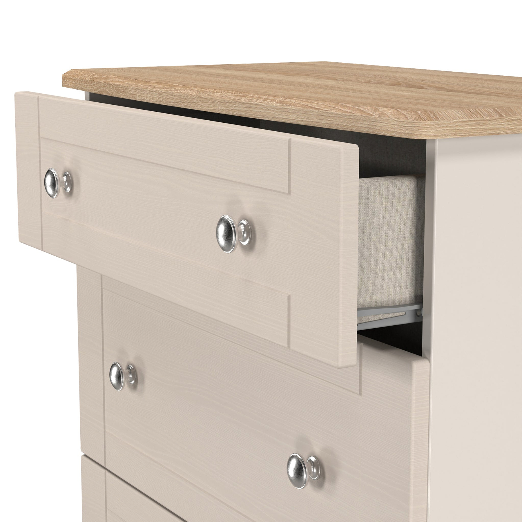 Marlowe 3 Drawer Deep Chest Cashmere Oak from Roseland Furniture