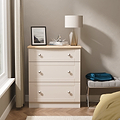 Marlowe 3 Drawer Deep Chest Cashmere Oak from Roseland Furniture