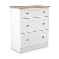 Marlowe 3 Drawer Deep Chest White Oak from Roseland Furniture