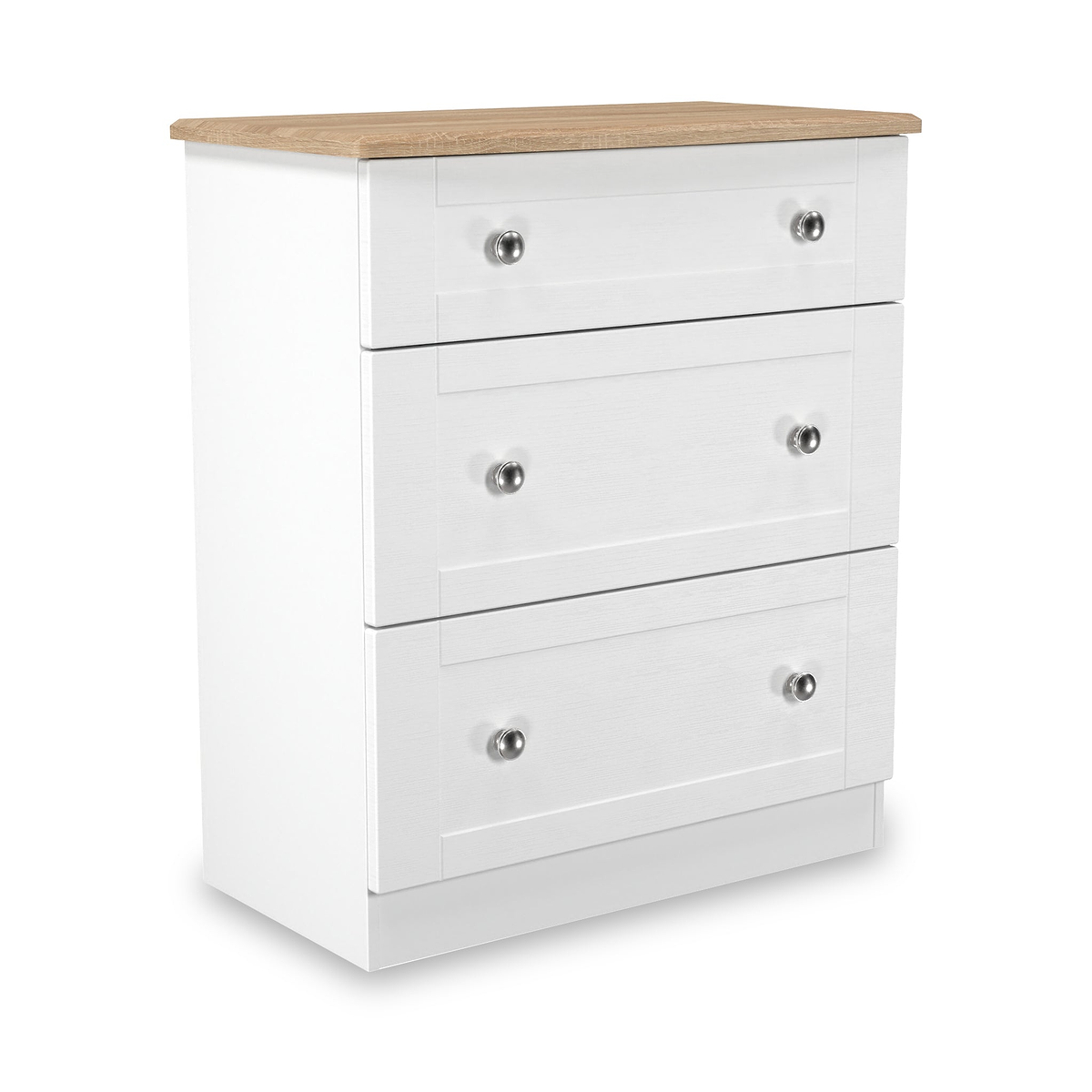 Marlowe 3 Drawer Deep Chest White Oak from Roseland Furniture