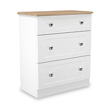 Marlowe 3 Drawer Deep Chest White Oak from Roseland Furniture