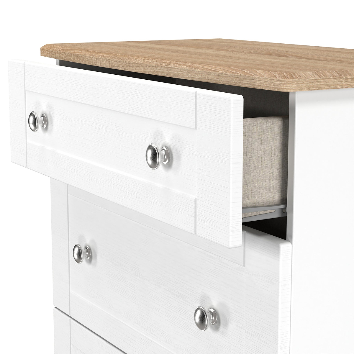 Marlowe 3 Drawer Deep Chest White Oak from Roseland Furniture
