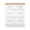 Marlowe 3 Drawer Deep Chest White Oak from Roseland Furniture