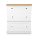 Marlowe 3 Drawer Deep Chest White Oak from Roseland Furniture