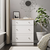 Marlowe 3 Drawer Deep Chest White Oak from Roseland Furniture