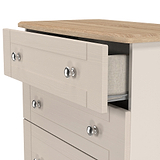 Marlowe 4 Drawer Deep Chest Cashmere Oak from Roseland Furniture