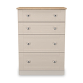 Marlowe 4 Drawer Deep Chest Cashmere Oak from Roseland Furniture