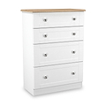 Marlowe 4 Drawer Deep Chest White Oak from Roseland Furniture
