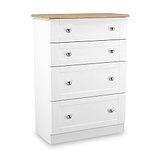 Marlowe 4 Drawer Deep Chest White Oak from Roseland Furniture