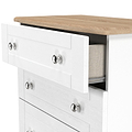 Marlowe 4 Drawer Deep Chest White Oak from Roseland Furniture