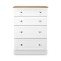 Marlowe 4 Drawer Deep Chest White Oak from Roseland Furniture