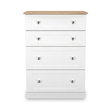 Marlowe 4 Drawer Deep Chest White Oak from Roseland Furniture