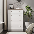 Marlowe 4 Drawer Deep Chest White Oak from Roseland Furniture